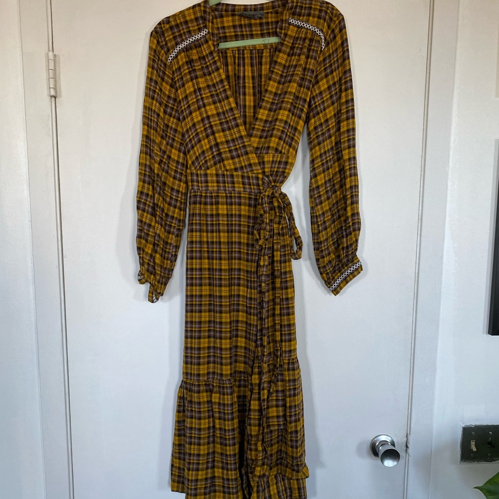 Anthropology maxi wrap dress